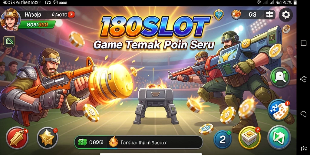 Tampilan aksi seru di gameplay 180SLOT