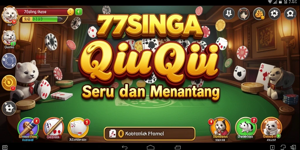 Tampilan gameplay QiuQiu yang mendebarkan di 77SINGA.