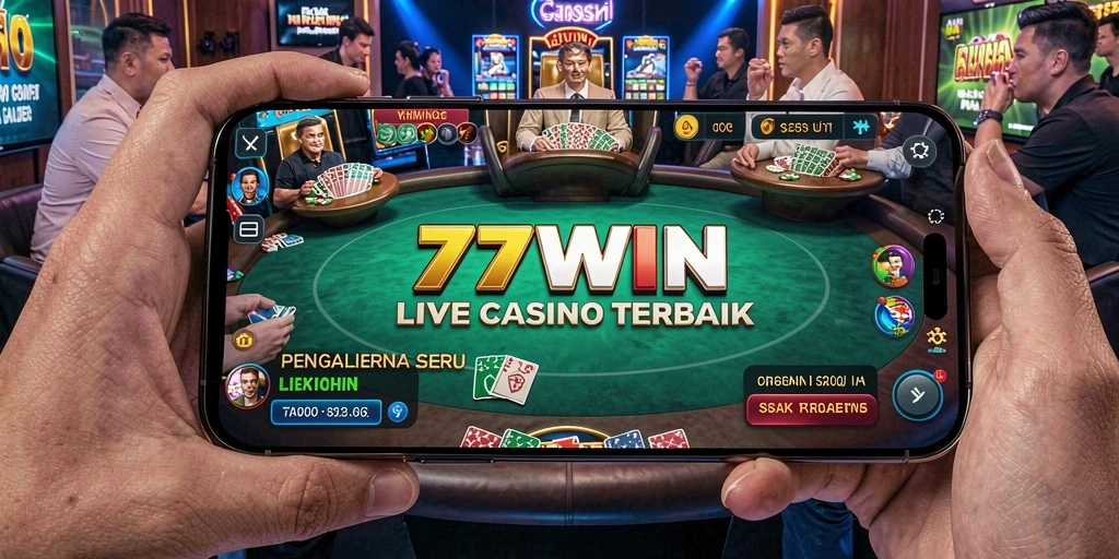 Tangkapan layar gameplay Live Casino 77WIN yang seru dan interaktif.