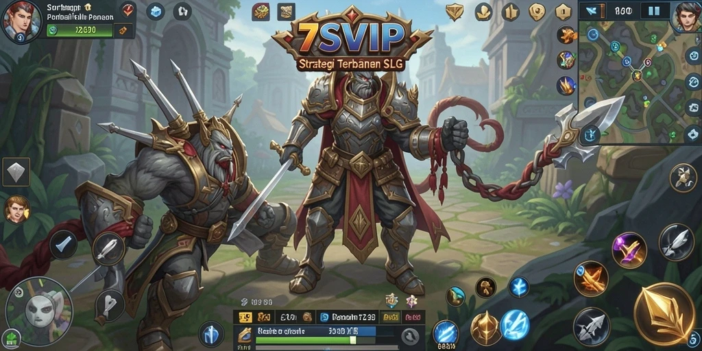 Tampilan gameplay strategis yang mendebarkan dari 7SVIP.