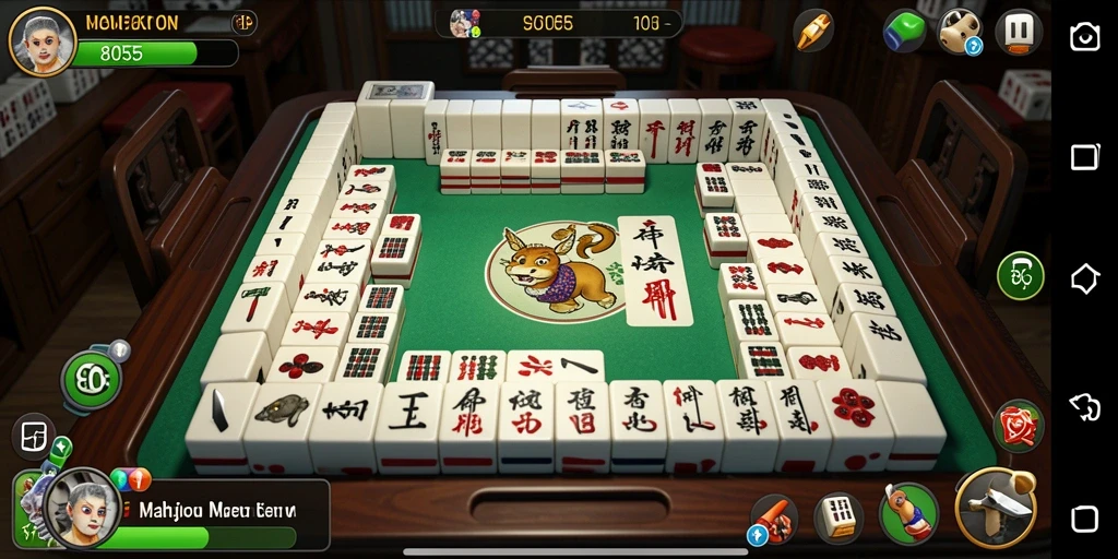 Tampilan gameplay Mahjong yang memikat dan menantang.
