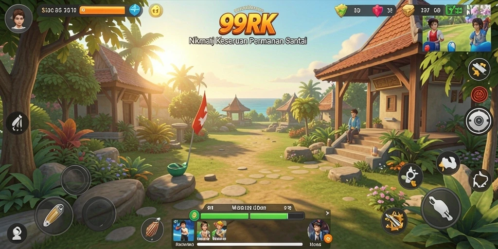 Screenshot gameplay yang penuh warna dan menantang dari 99RK.