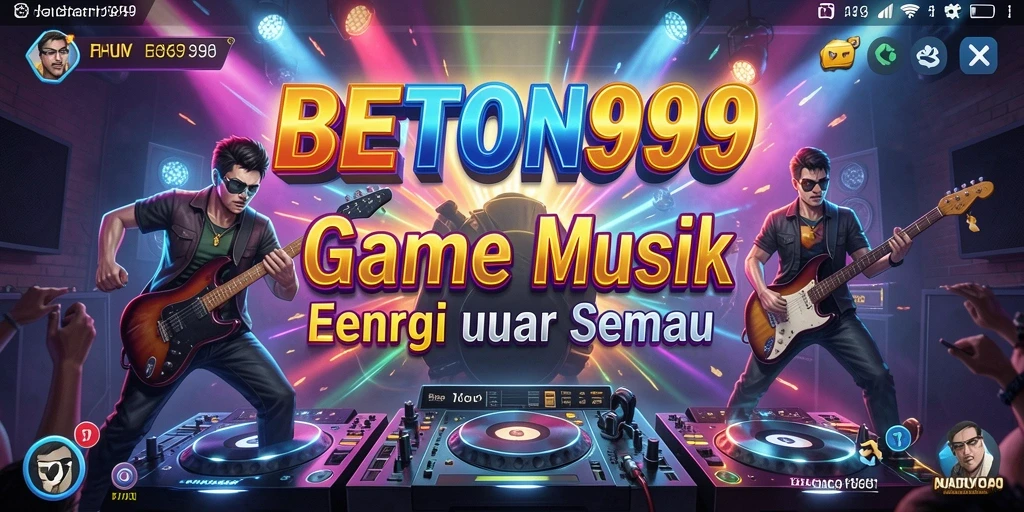 Tampilan gameplay BETON999 yang menampilkan aksi musik yang dinamis.