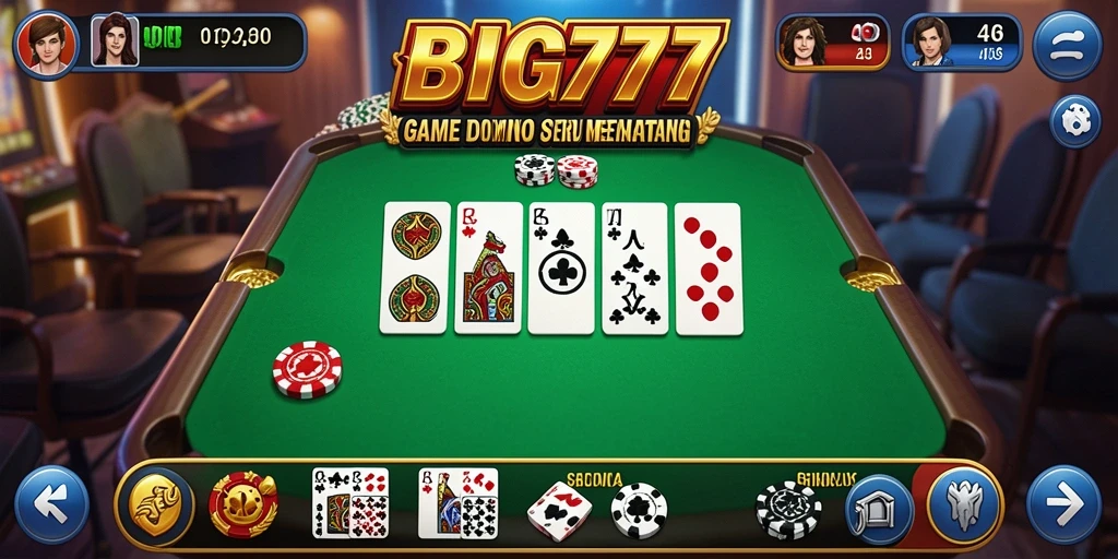 Tangkapan layar permainan Domino BIG777 dengan gameplay yang menarik.