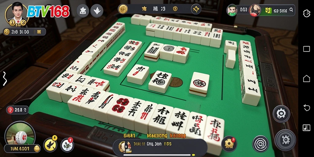 Tampilan gameplay <strong>BTV168</strong> yang seru dalam permainan Mahjong.