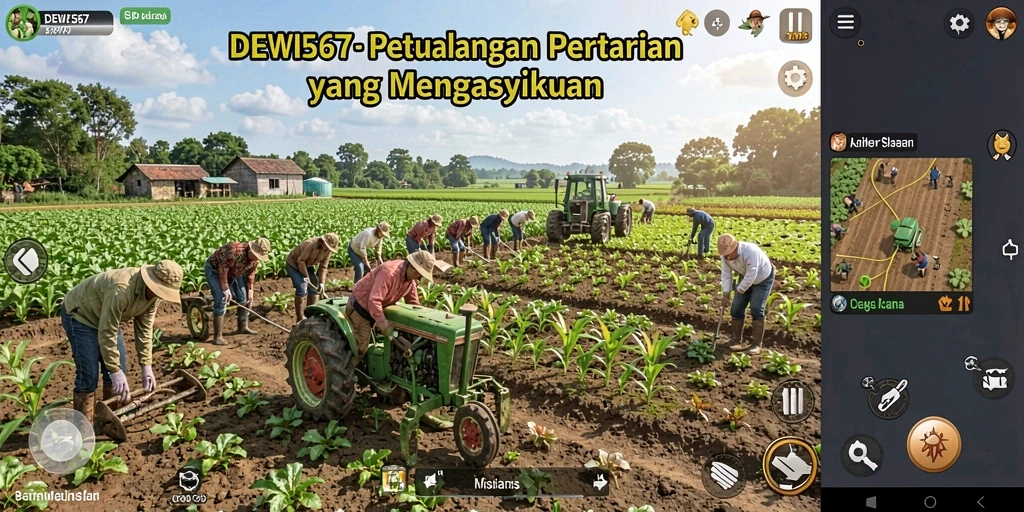 Tampilan menarik dari gameplay DEWI567 dengan suasana pertanian yang asri.