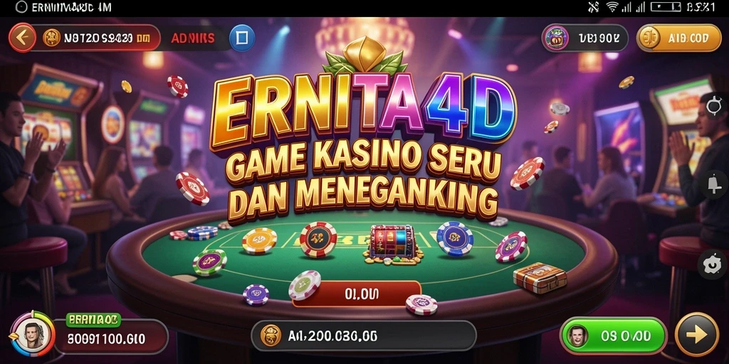 Tampilan menarik dari gameplay kasino di ERNITA4D.