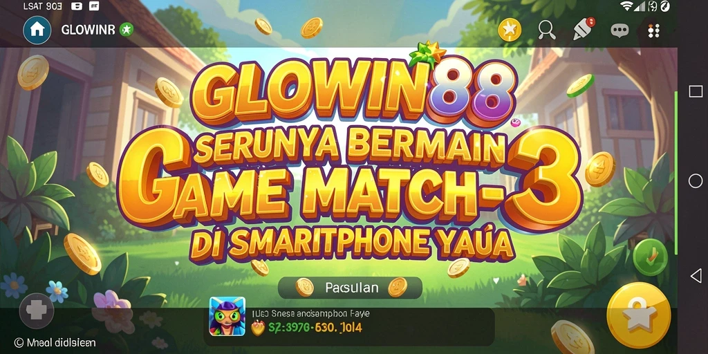 Tampilan gameplay GLOWIN88 yang seru dengan desain Match-3.
