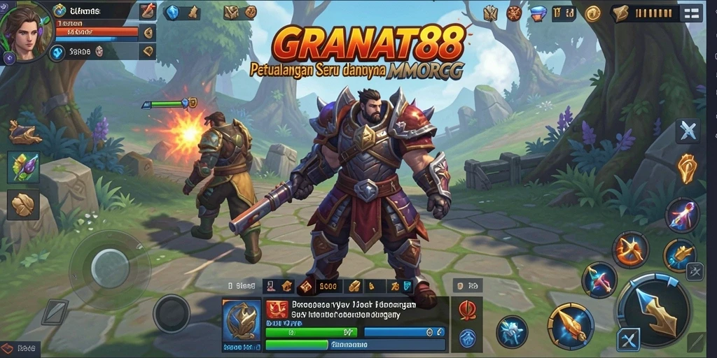 Screenshot gameplay GRANAT88 menampilkan aksi seru di dunia MMORPG.