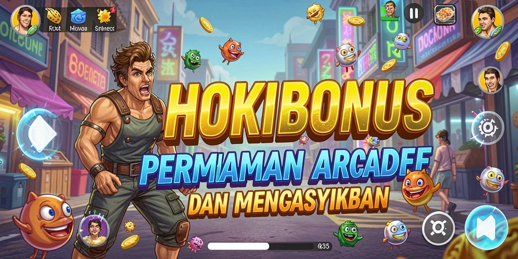 Tampilan utama game HOKIBONUS dengan gameplay Arcade yang seru.