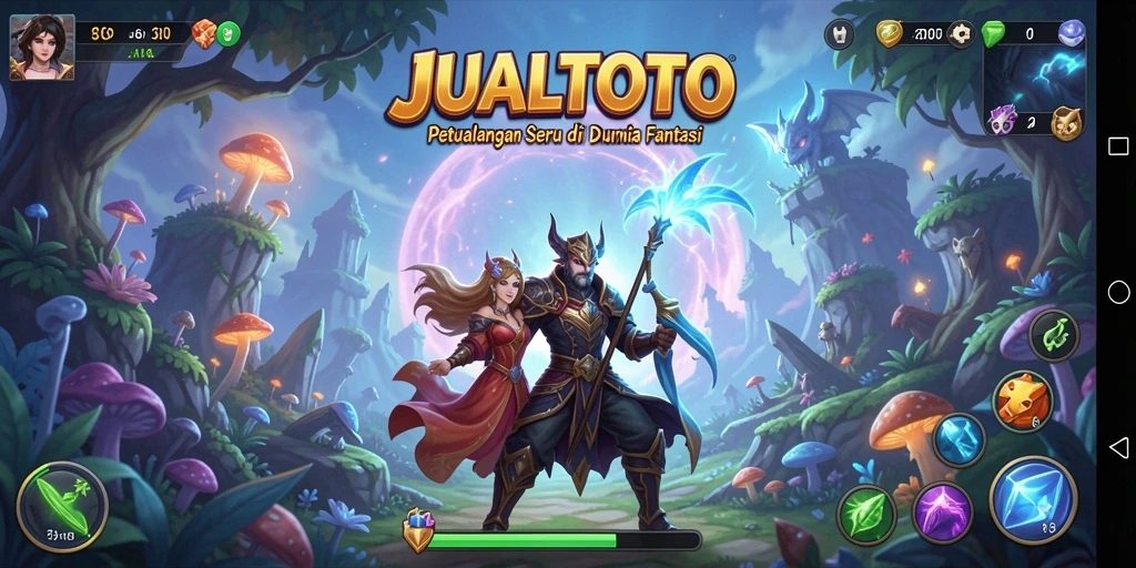 Tampilan gameplay seru dari JUALTOTO dengan aksi RPG yang mengasyikkan.