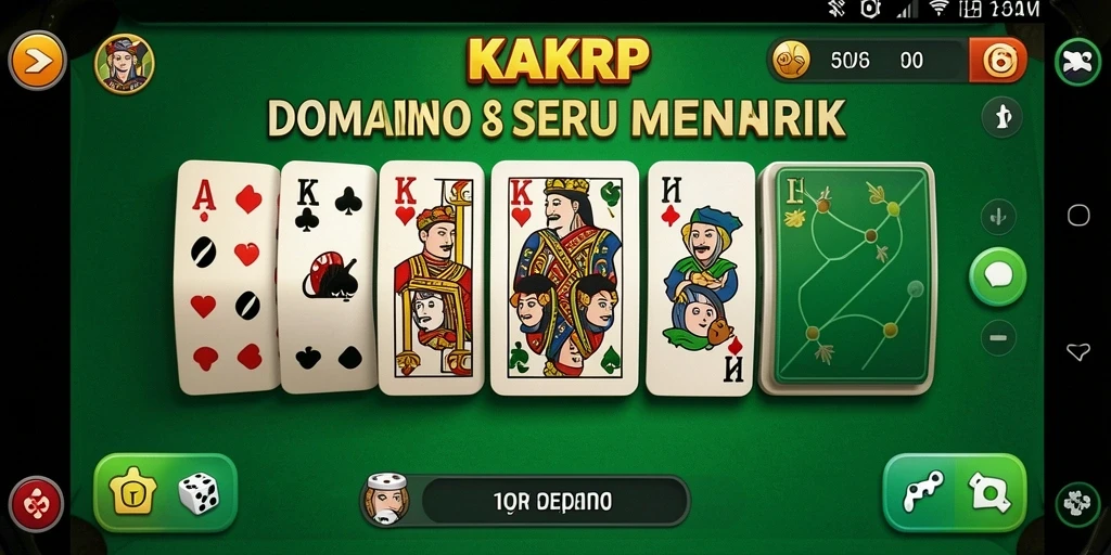 Tampilan menarik dan interaktif saat bermain Domino di KAKRP.