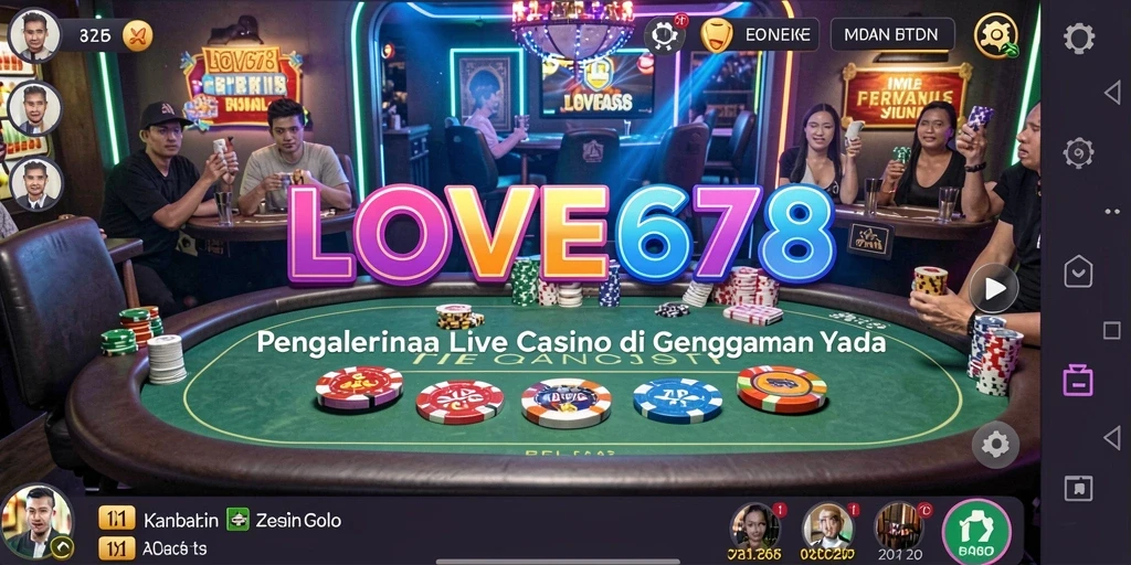Screenshot LOVE678 menunjukkan gameplay Live Casino yang seru dan interaktif.