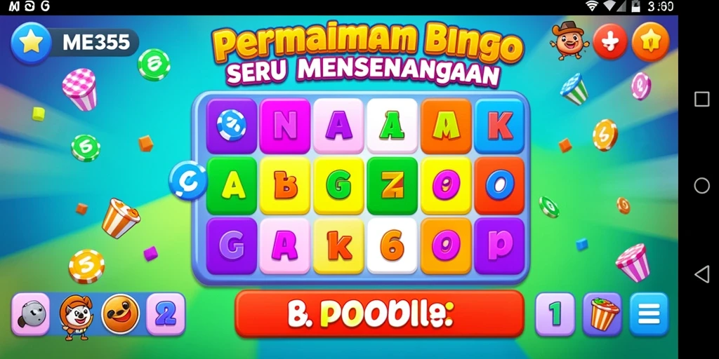 Tampilan gameplay ME355 yang menegangkan dengan banyak pilihan bingo.