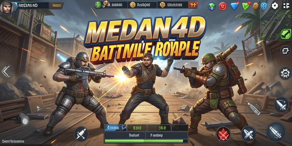 Gameplay seru dalam MEDAN4D dengan aksi Battle Royale.