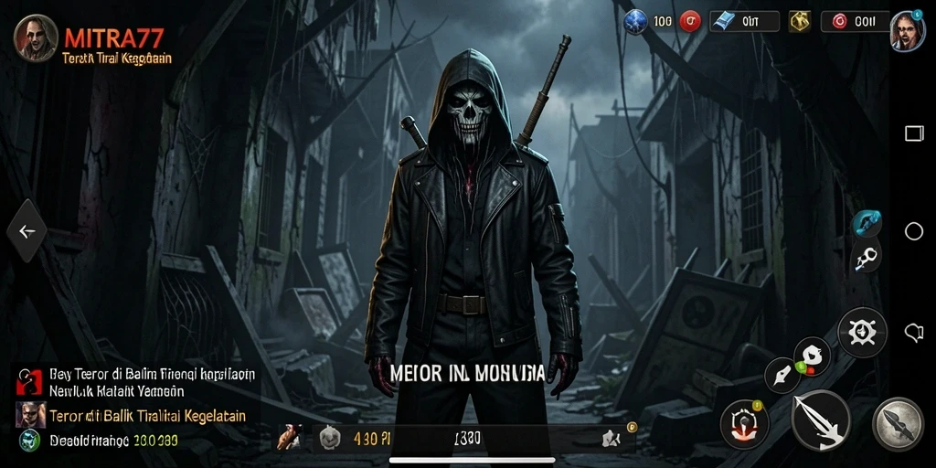 Screenshot menampilkan momen menegangkan dalam gameplay MITRA77.