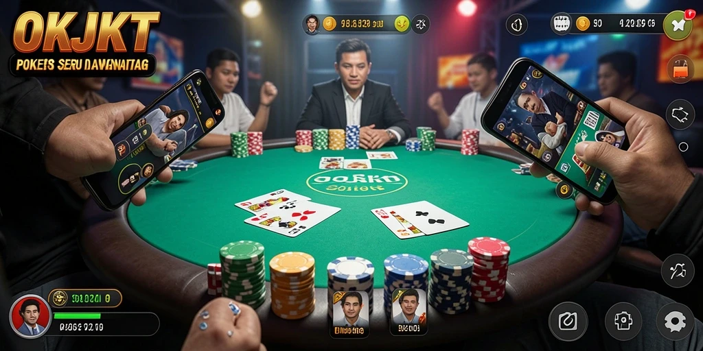 Tampilan gameplay Poker yang menarik dan interaktif.