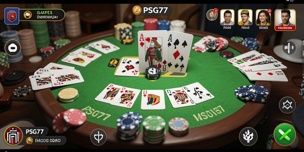Screenshot permainan Gaple dengan tampilan visual yang menarik.