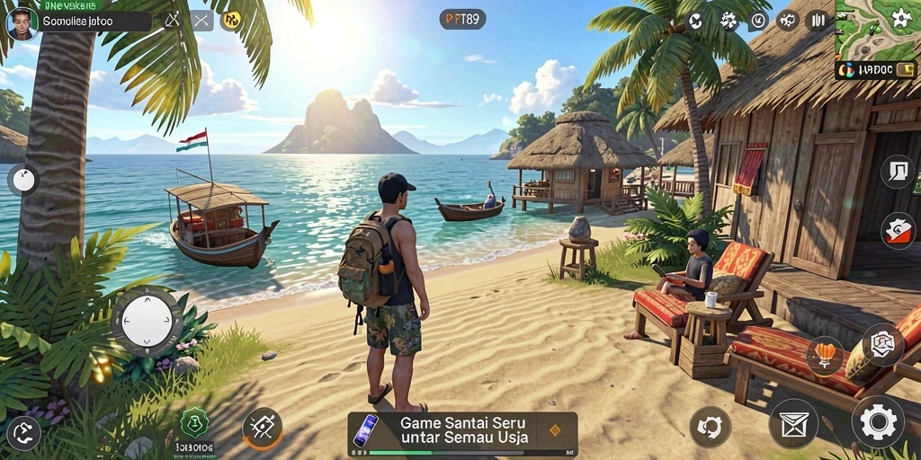 Gameplay PT89 yang seru dan santai, penuh warna.