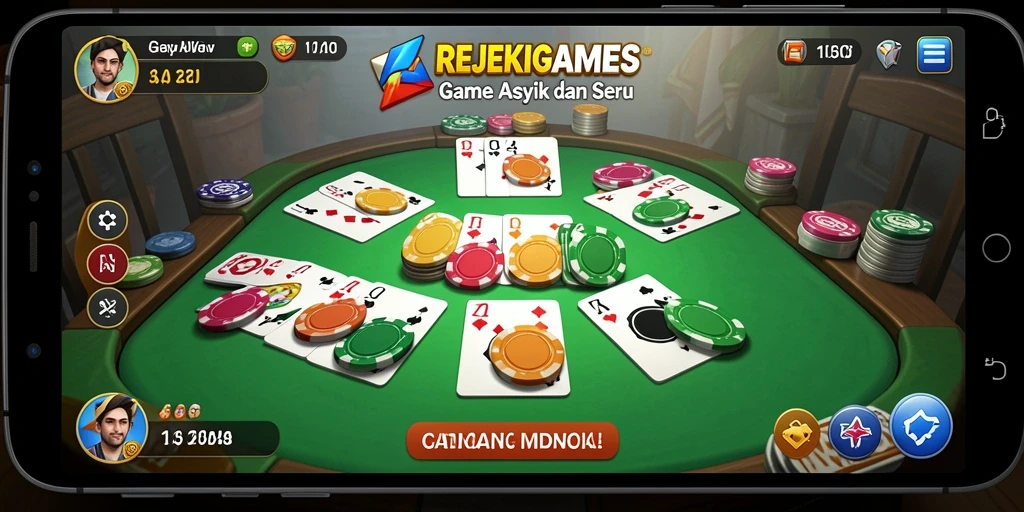 Tampilan menarik dari permainan Gaple di REJEKIGAMES.