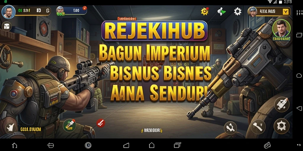 Tampilan gameplay <strong>REJEKIHUB</strong> menampilkan interaksi seru dalam membangun bisnis.