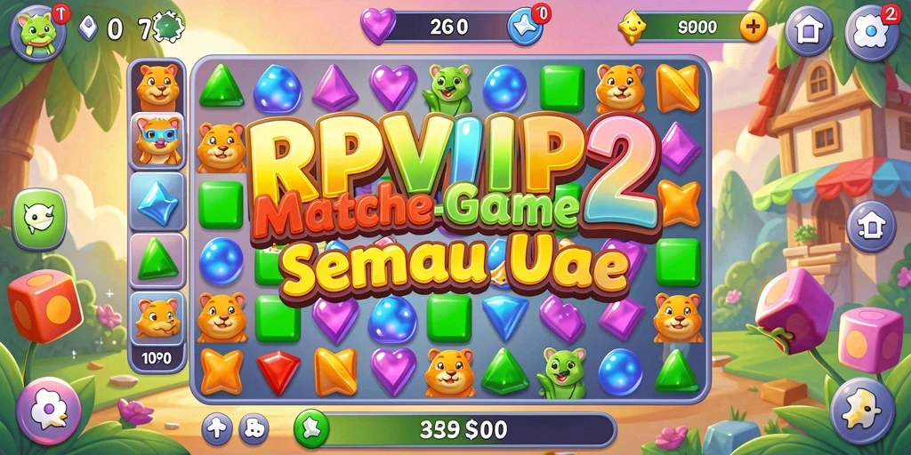 Tangkapan layar gameplay menunjukkan momen seru mencocokkan elemen Match-3.