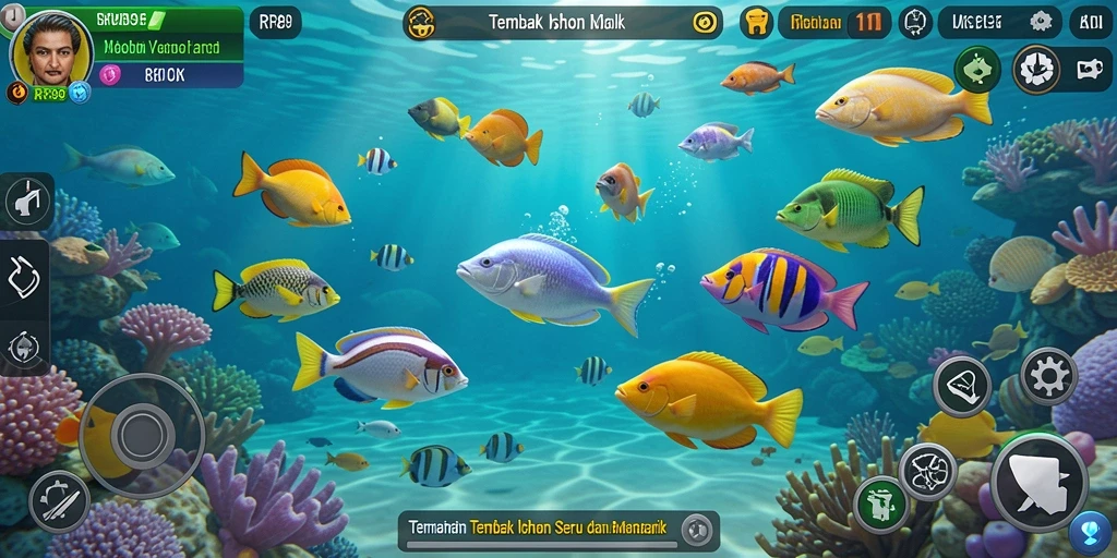 Tampilan gameplay menembak ikan yang seru dan menarik di RR89.